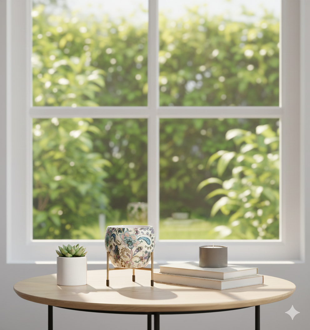 Mini Apple Ceramic Tabletop Pot (15x15 cm)