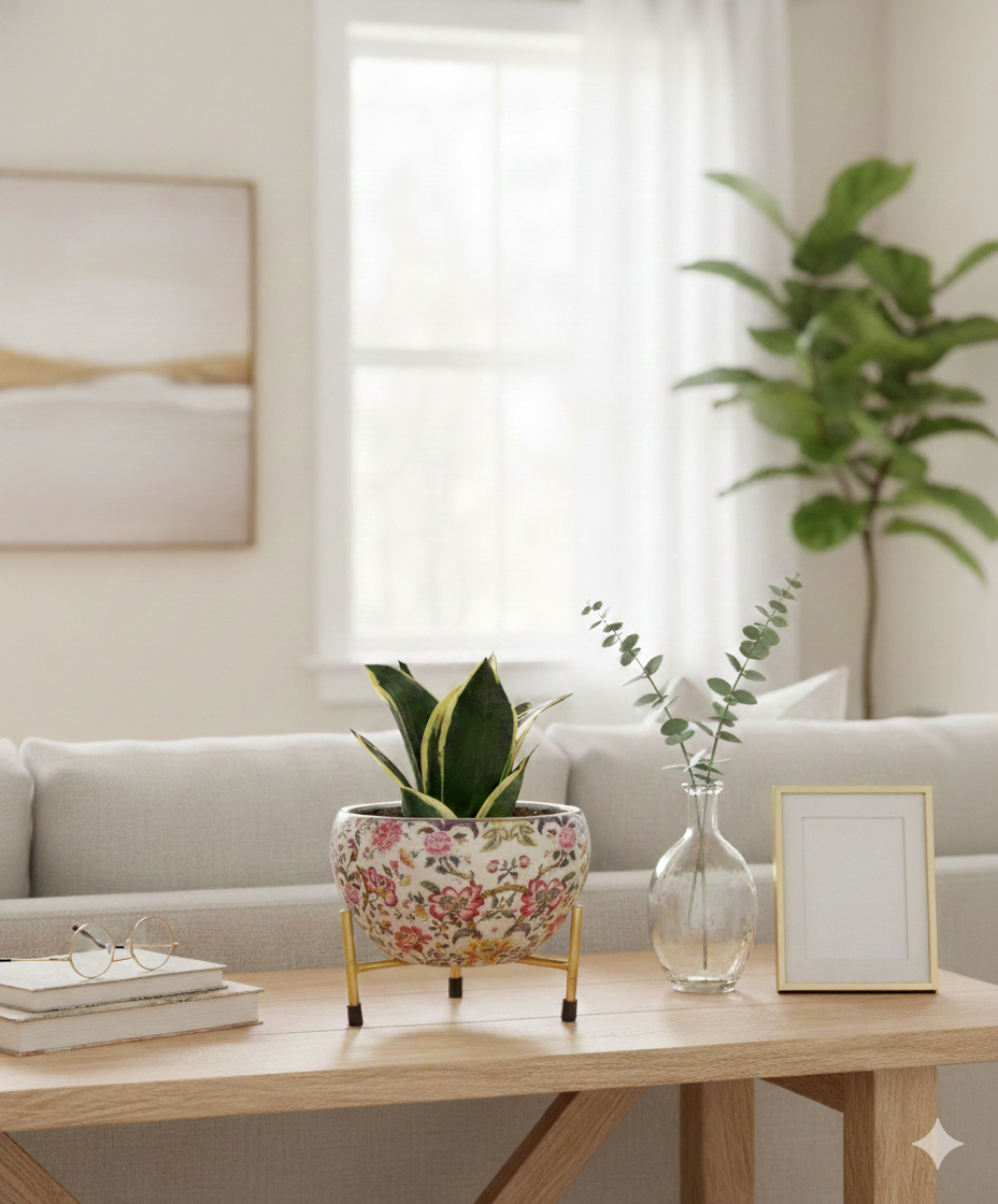 Mini Apple Ceramic Tabletop Pot (15x15 cm)