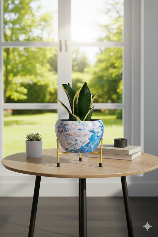 Mini Apple Ceramic Tabletop Pot (15x15 cm)