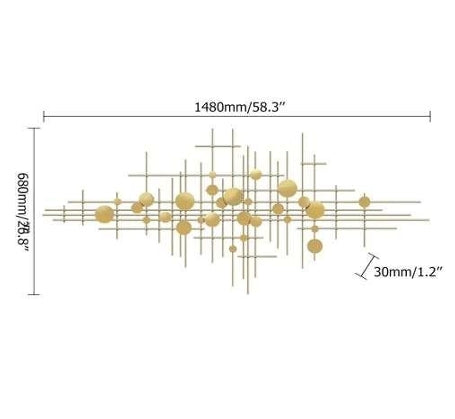 Geometric Golden Constellation Wall Art