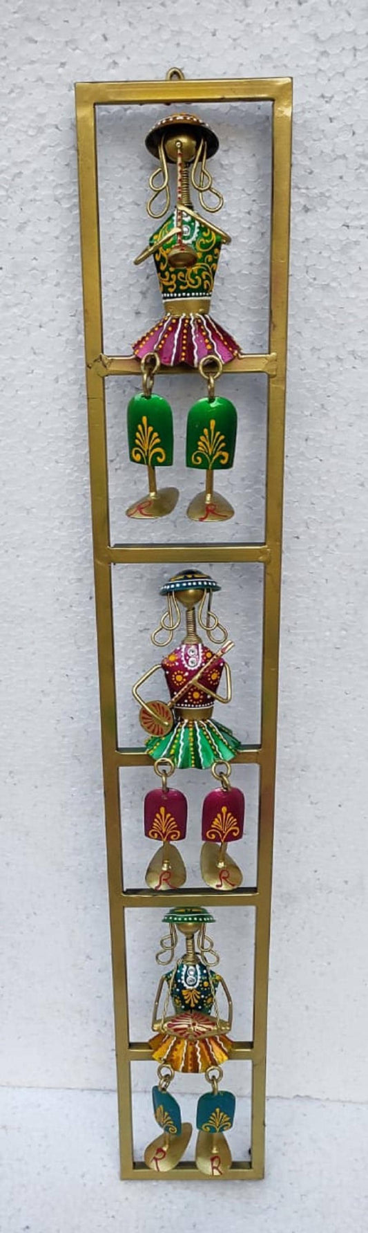 Handcrafted Metal Doll Wall Hanging for Indian Home Decor
