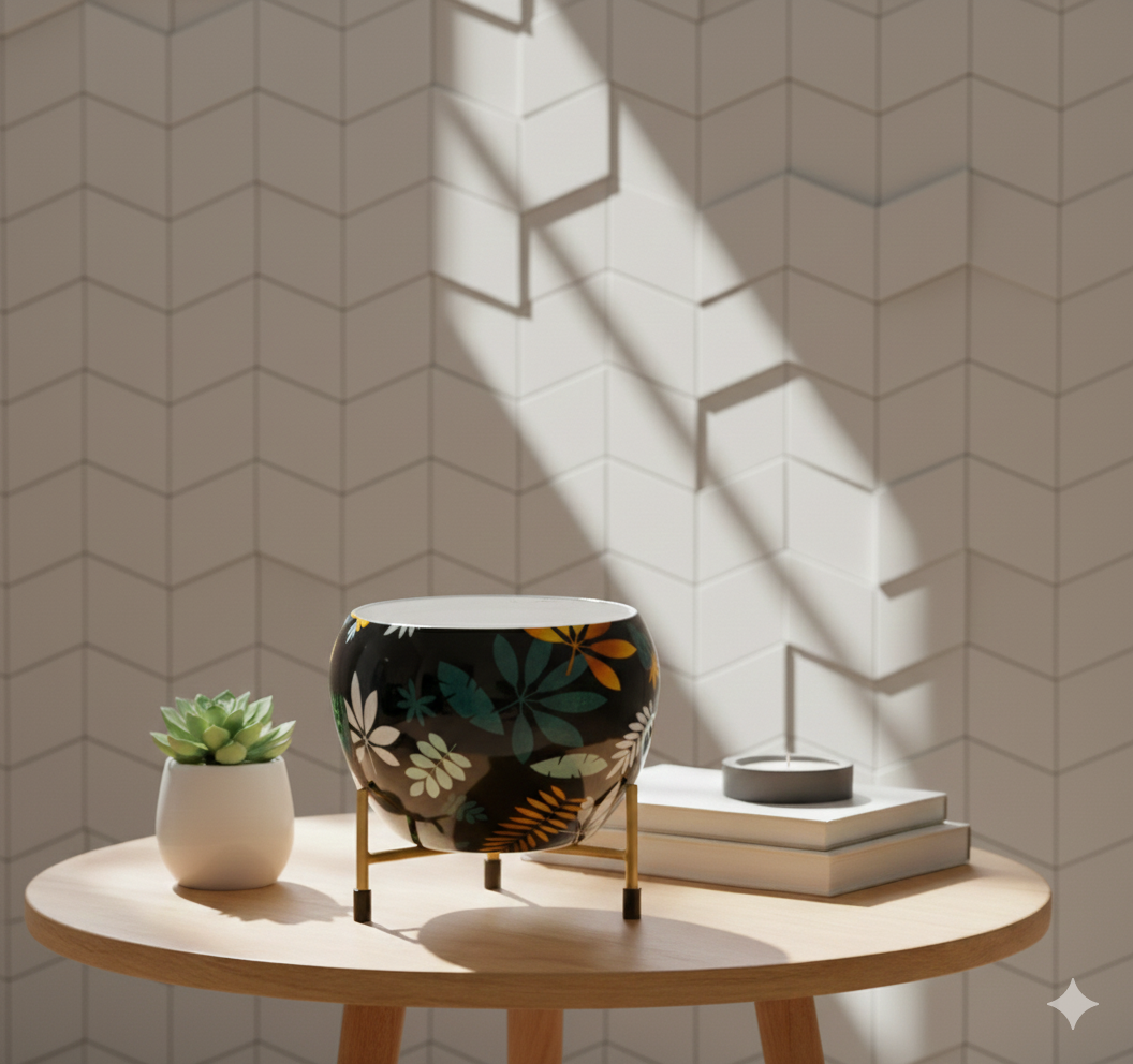 Mini Apple Ceramic Tabletop Pot (15x15 cm)