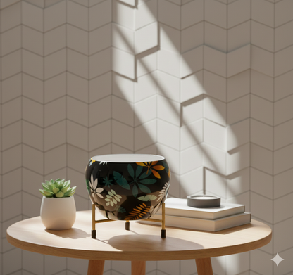 Mini Apple Ceramic Tabletop Pot (15x15 cm)