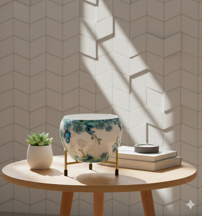 Mini Apple Ceramic Tabletop Pot (15x15 cm)