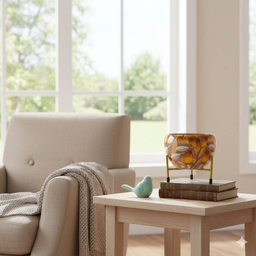 Mini Apple Ceramic Tabletop Pot (15x15 cm)