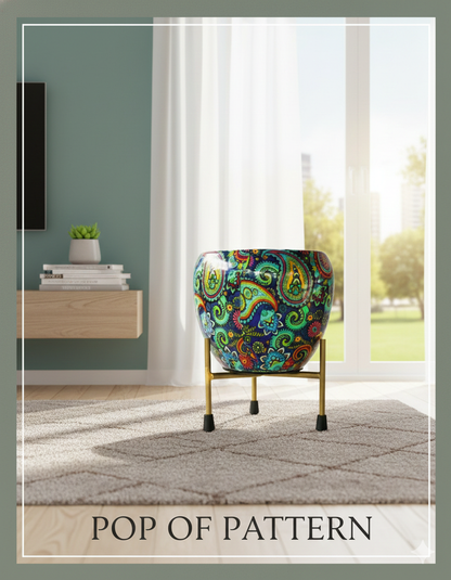 Mini Apple Ceramic Tabletop Pot (15x15 cm)