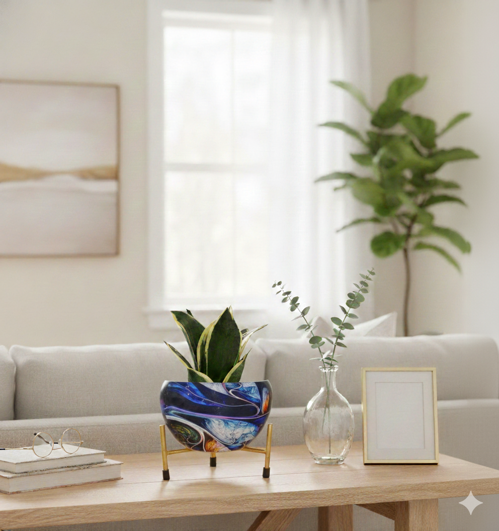 Mini Apple Ceramic Tabletop Pot (15x15 cm)