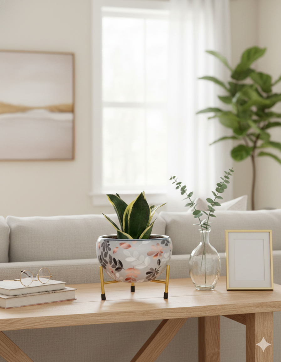 Mini Apple Ceramic Tabletop Pot (15x15 cm)