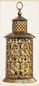 Handcrafted Antique Brass Hanging Lantern | Decorative Metal Cutwork Lantern for Interior Home Décor