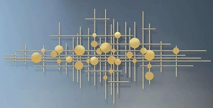 Geometric Golden Constellation Wall Art