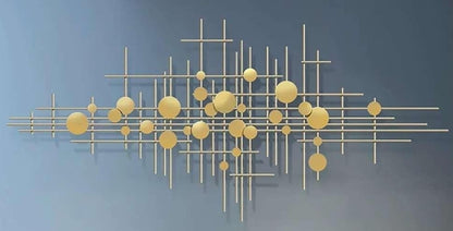 Geometric Golden Constellation Wall Art