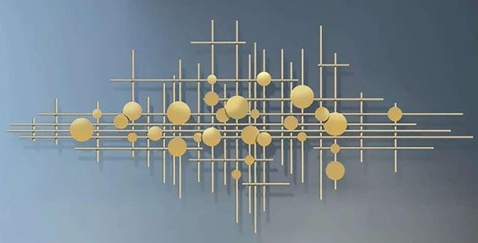 Geometric Golden Constellation Wall Art