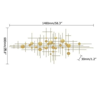 Geometric Golden Constellation Wall Art