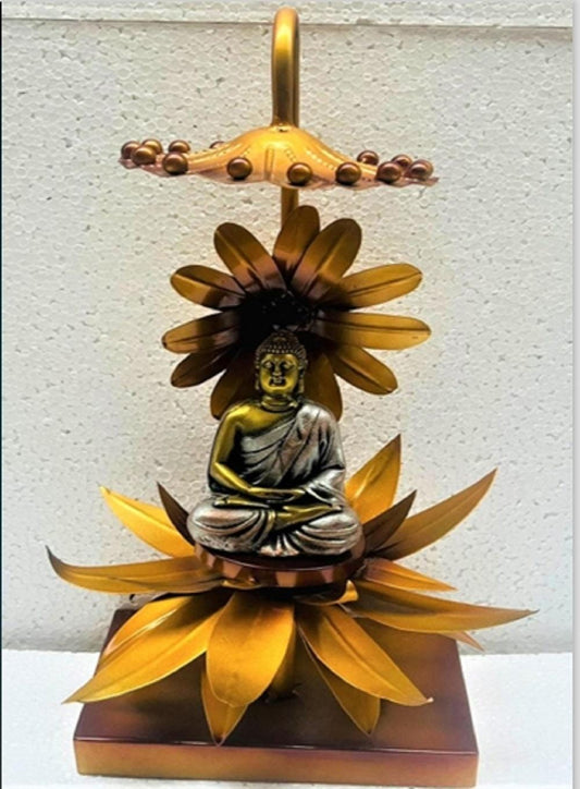 Golden Seated Buddha Statue: Lotus Pedestal, Zen Home Decor