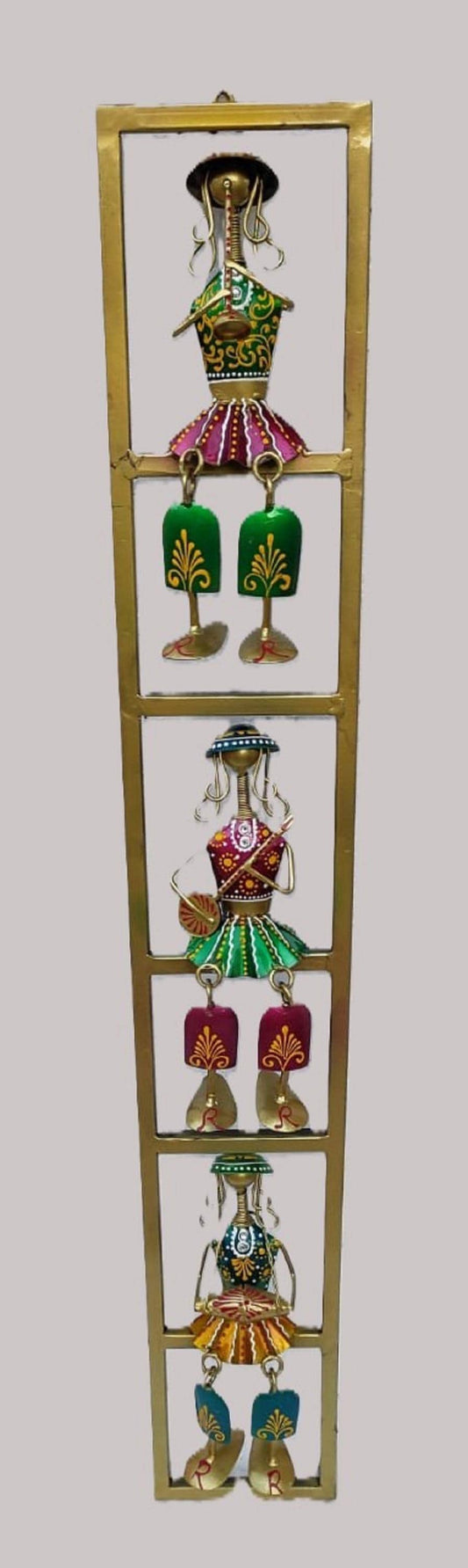 Handcrafted Metal Doll Wall Hanging for Indian Home Decor