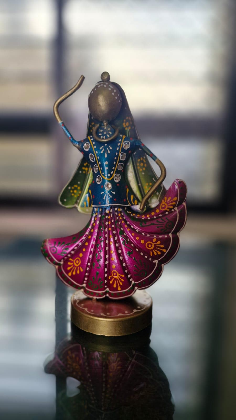 Traditional Folk Dancer metal hand made table decor