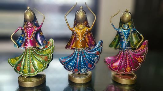 Traditional Folk Dancer metal hand made table decor