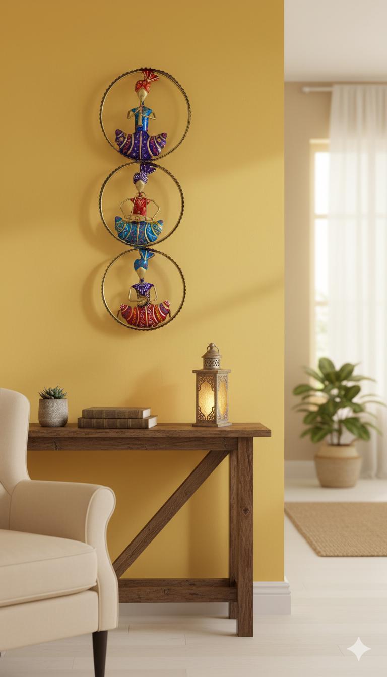 Decorative Metal Wind Spinner, 3D Spiral Fish Design, Red Blue Purple, Garden Art Mobile